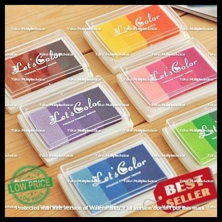 

HOT DEAL 4COLORS GRADIENT INKPAD DIY STAMP COLORED INK PAD KIDS PRINTING !!!!!