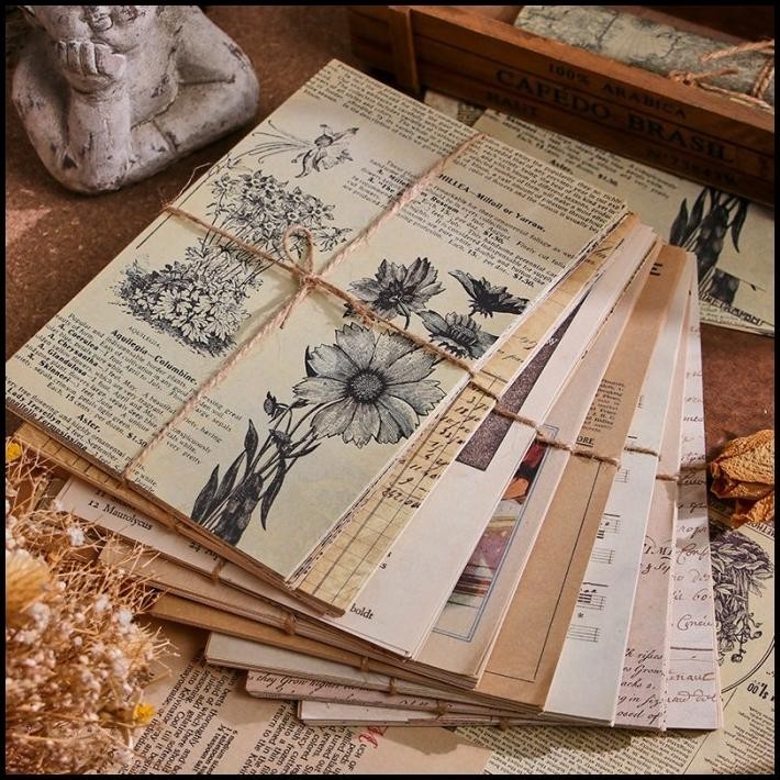 

TERBARU KERTAS HIAS VINTAGE SCRAPBOOK JOURNAL DIY CRAFT PAPER ISI 30 LBR/ SET !!!!!!!