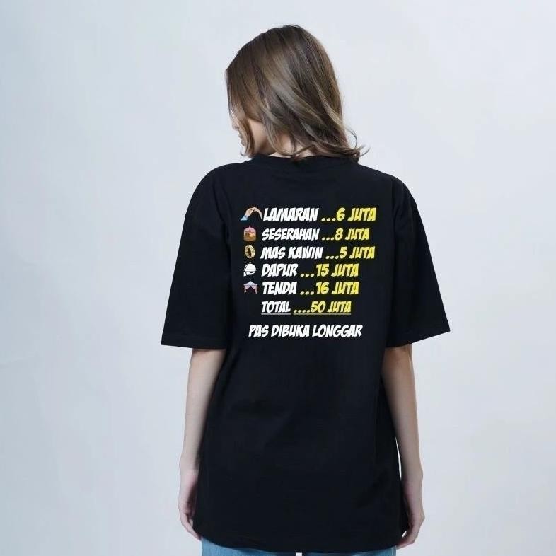 Kaos T-Shirt Lamaran Seserahan Longgar  Baju Anak Dewasa Pria Wanita