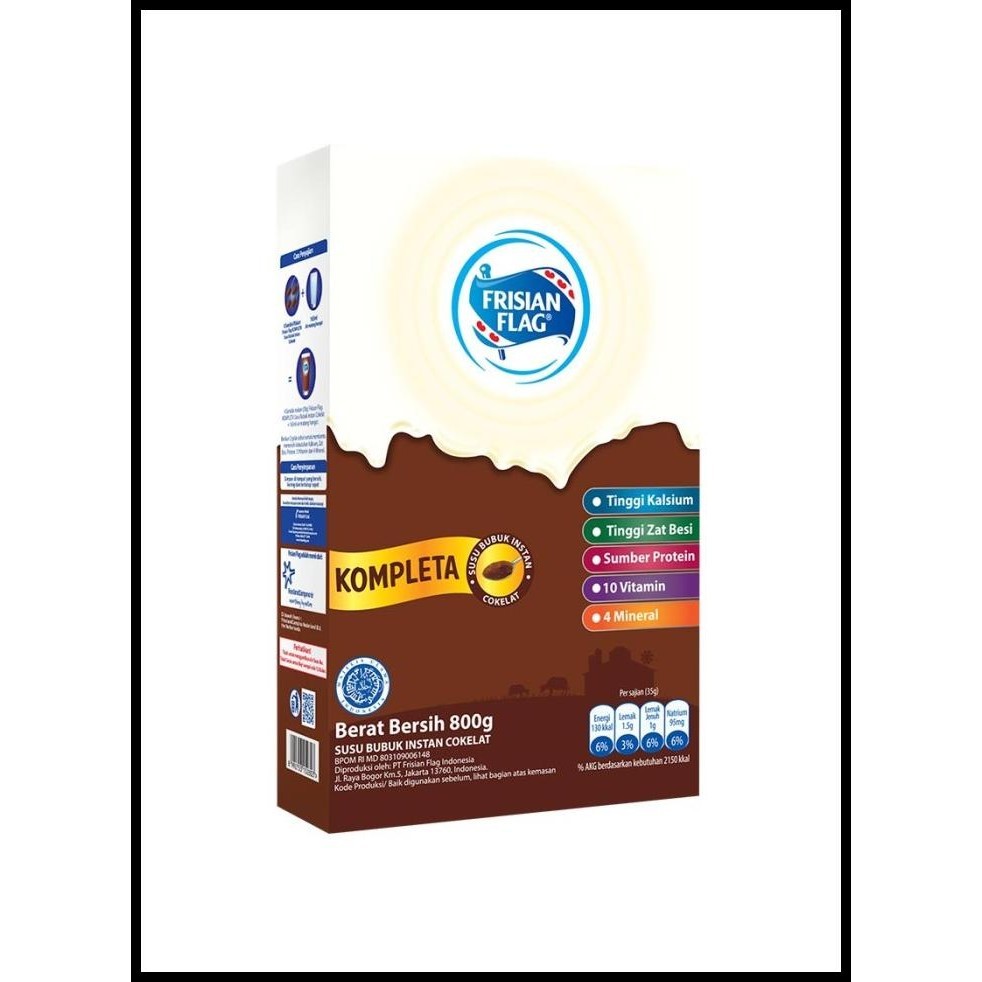 

TERBARU FRISIAN FLAG SUSU BUBUK INSTANT KOMPLETA CHOCOLATE 800G !!!!!!!