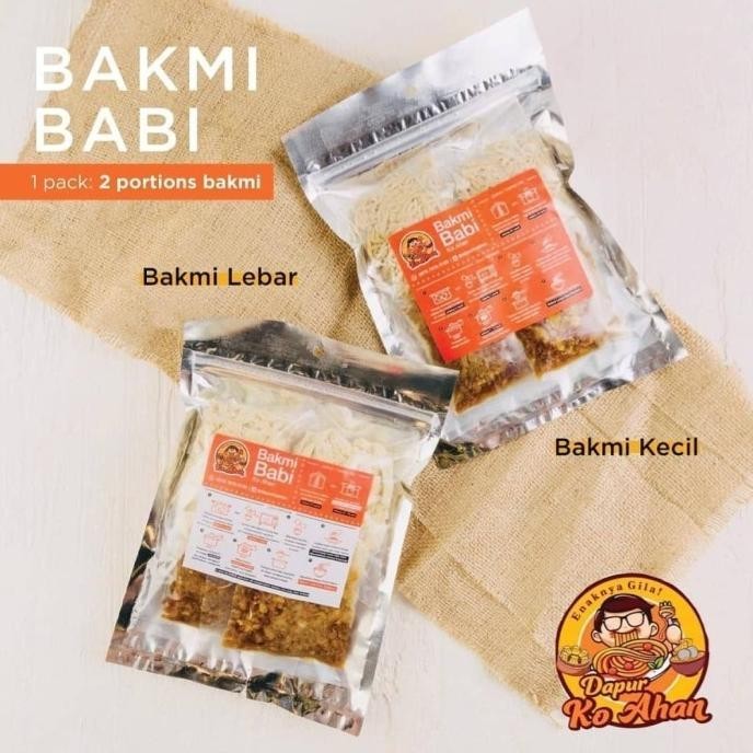 

BIG SALE BAKMI / BAKMIE / MIE LEBAR BABI FROZEN DAPUR KO AHAN (2 PORSI) !!!!!