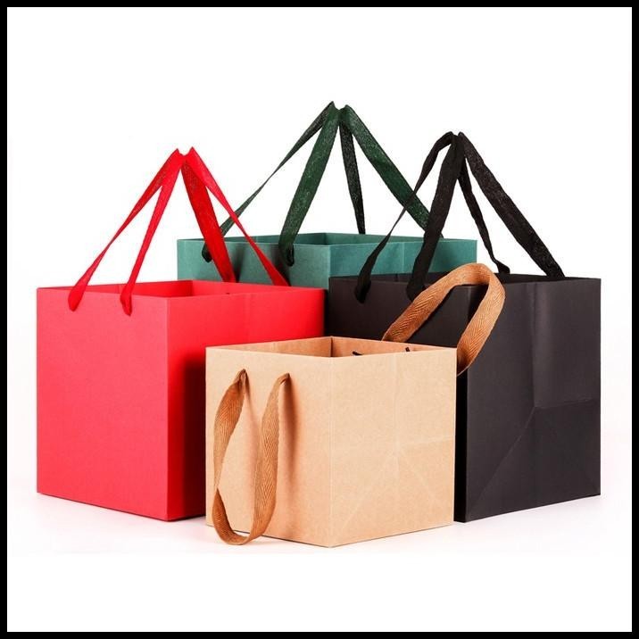

TERBARU KANTONG POLOS 21 CM, KANTONG BENTUK KOTAK GOODIE BAG, PAPER BAG, POLOS