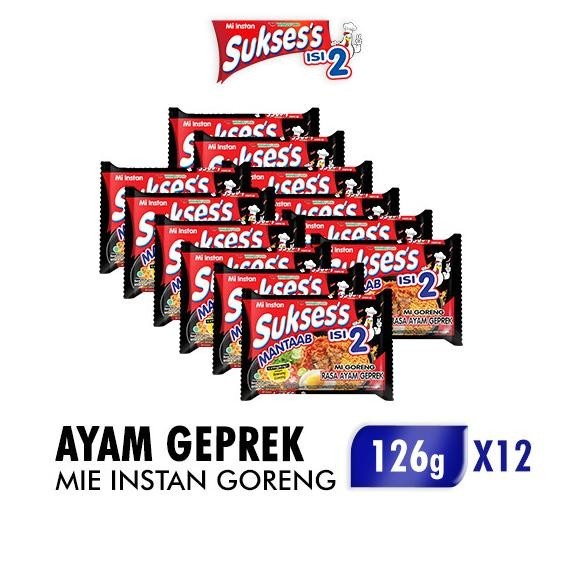

NEW PRODUK SUKSESS MIE INSTAN GORENG AYAM GEPREK 126 GR ISI 2 X 12 PCS !!!!!