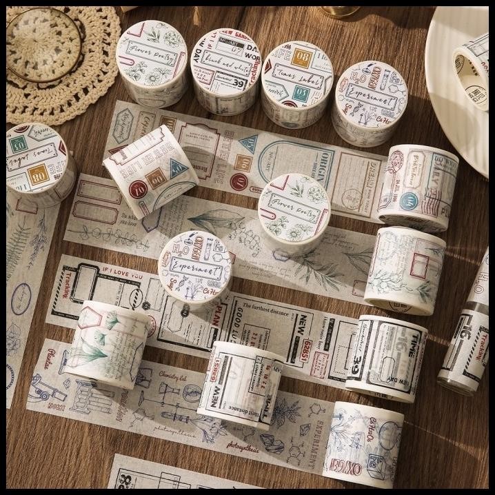 

HOT DEAL ROL STICKER WASHI STIKER AESTHETIC SCRAPBOOK RETRO SIMPLE PLAN TRACK 2 !!!!