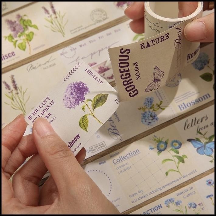 

GRATIS ONGKIR ROL STIKER STICKER WASHI SCRAPBOOK RETRO BUNGA NOTES PAD DEKORASI !!