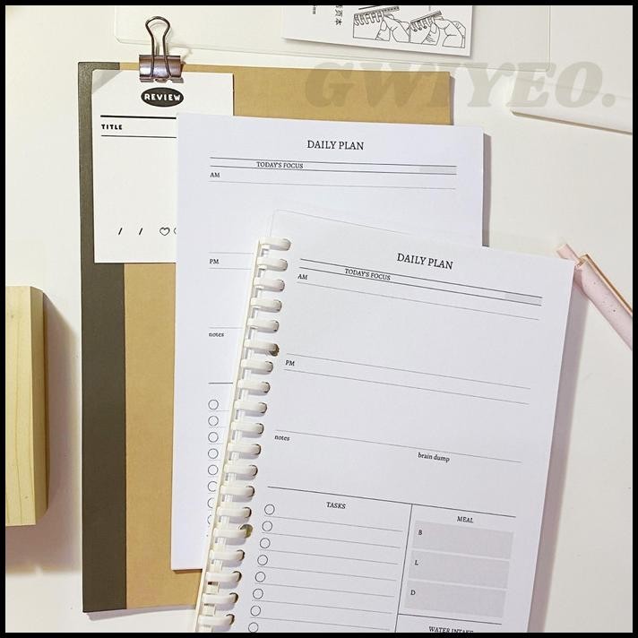 

GRATIS ONGKIR MY DAILY PLAN PLANNER NOTEPAD MEMO PAD TEAR ISI BINDER GWIYEO GD02 !