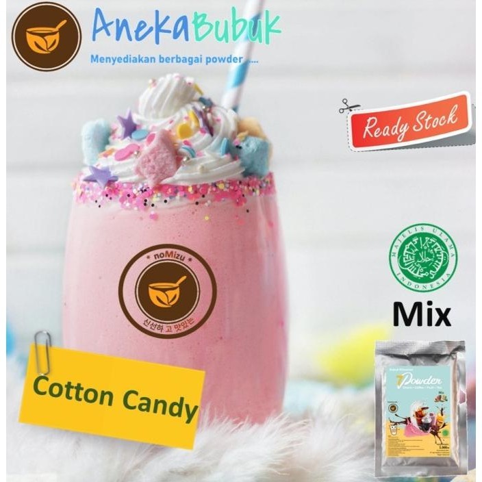 

NEW PRODUK BUBUK MINUMAN COTTON CANDY MIX 1KG - SERBUK PINK BUBBLE GUM POWDER !!!!!
