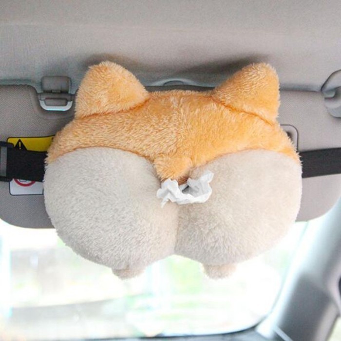 TEMPAT TISSUE MOBIL ANJING CORGI LUCU CORGI BUTT PANTAT CORGI