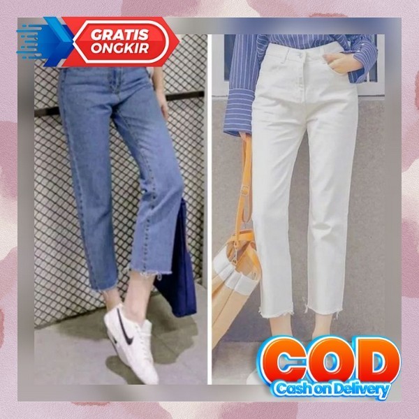 Jeans Cutbray Highwaist Wanita Celana Jeans Wanita Celana Cutbray Stretch Import Celana Jeans Highwa