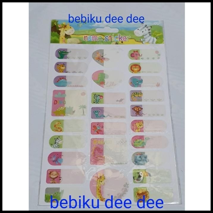 

DISKON STICKER LABEL NAMA BLANK/STICKER KOSONGAN/STICKER KARAKTER ANIMAL D !!!!!!!