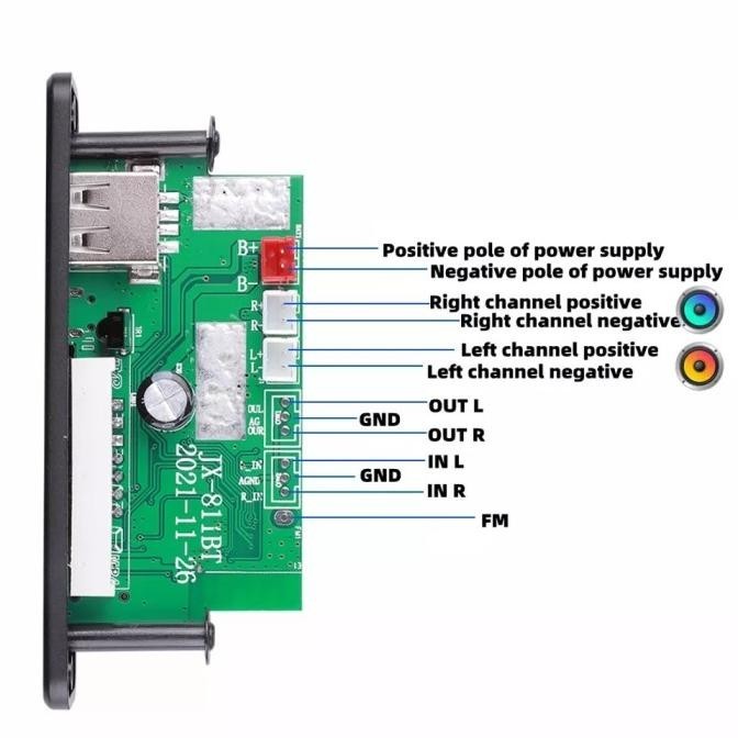KIT MODUL MP3 BLUETOOTH 5.0 AMPLIFIER 2X20W KARAOKE