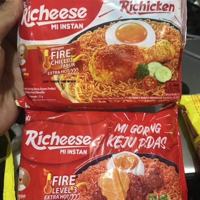 

NEW PRODUK RICHEESE MI GORENG KEJU PEDAS/ RICHICKEN LEVEL 3 1 DUS ISI 40 !!!!!