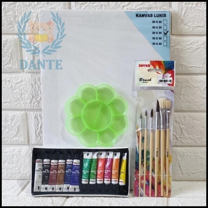 

HOT DEAL PAKET MELUKIS SET KANVAS 25 X 35 KUAS PALET DAN CAT MINYAK !!!!!!