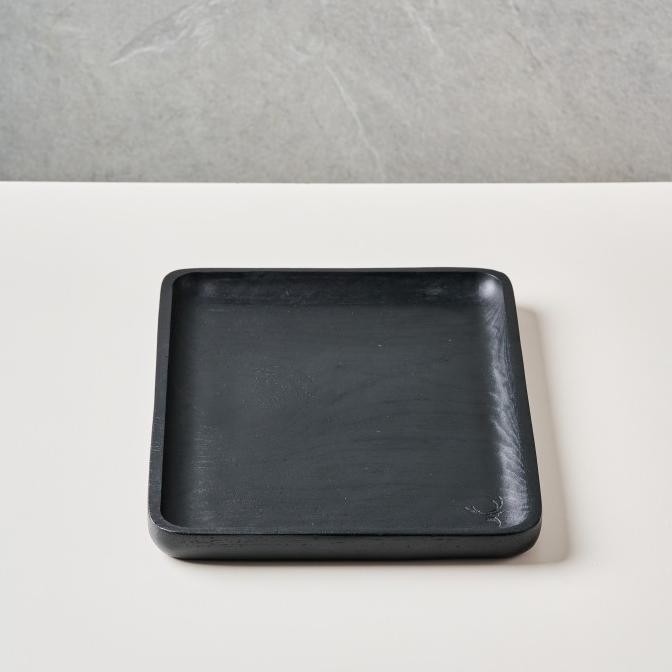 

Skandif Black Valet Tray Premium Teak Wood Desk Organizer Kayu Jati Premium Murah Baru