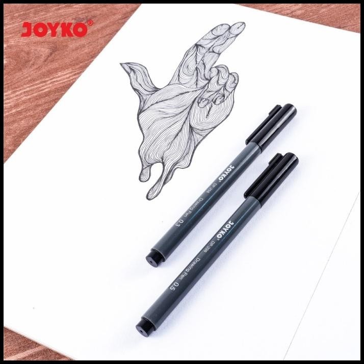 

TERBARU DRAWING PEN JOYKO 6PCS DP-298S WATERPROOF SET