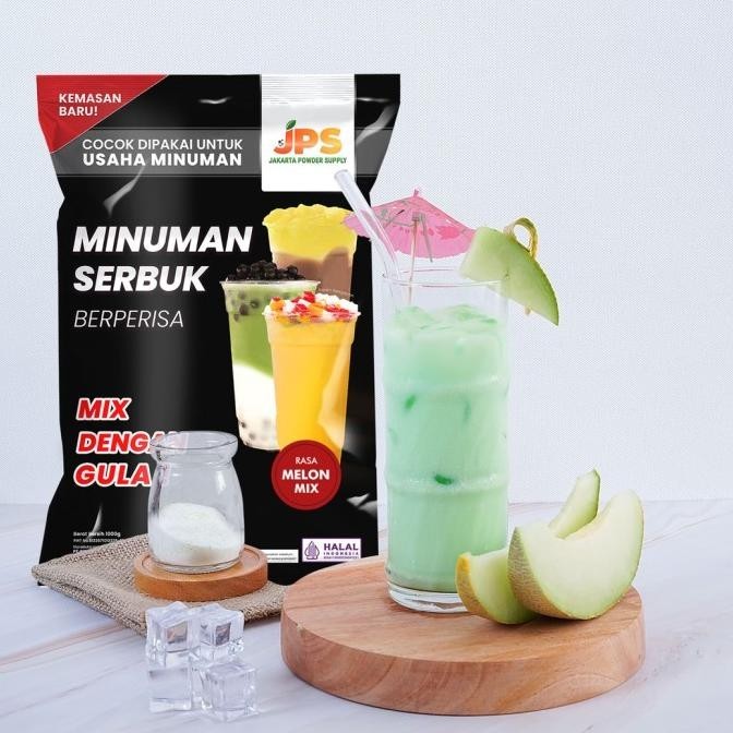 

READY STOCK BUBUK MINUMAN MELON MIX POWDER INSTAN JPS GULA !!!!!