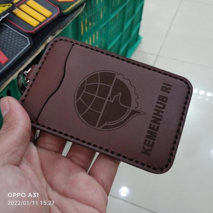 

Kalung Id Card Name Tag Kemenhub Kulit Asli Premium Murah Baru