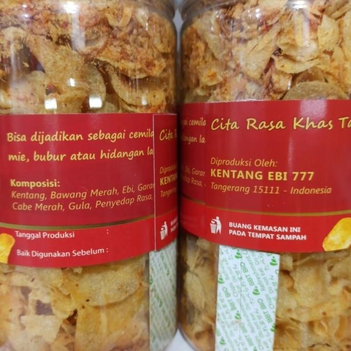 

Makanan Ringan Kenbi 777 Keripik Kentang Ebi RACIKAN UDANG KERING JS