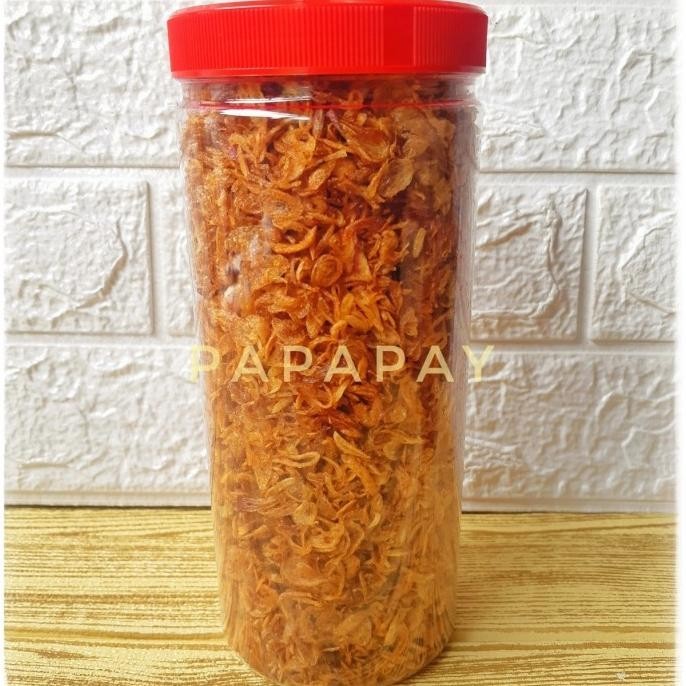 

Bawang Goreng Brebes Murni Tanpa Tepung / Toples 1 Liter / Tanpa JS