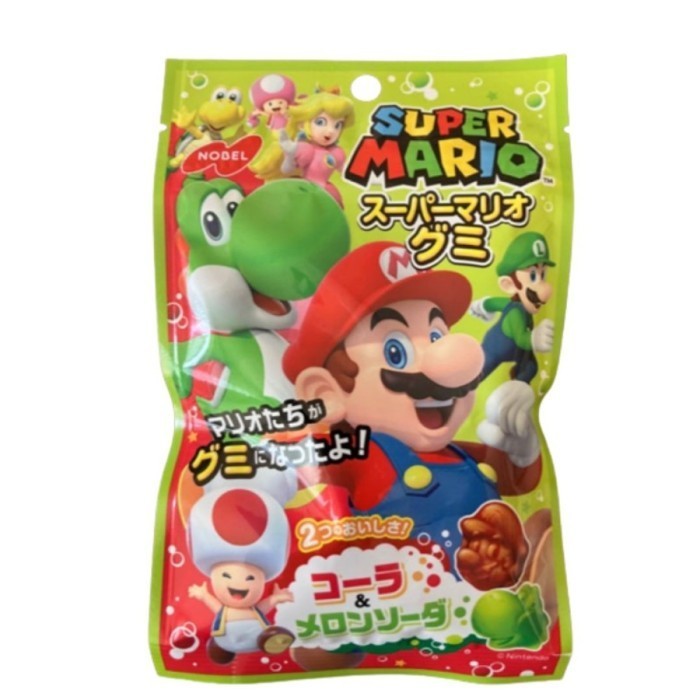 

Mario Gummy Candy Cola & Melon Soda Flavor Japan Lited