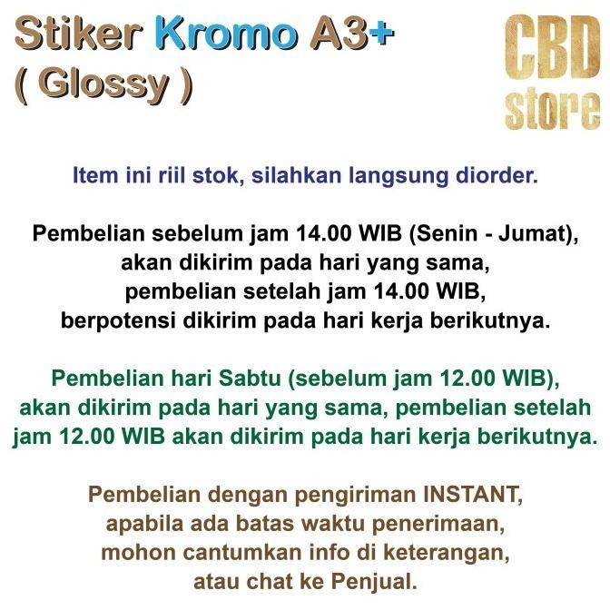 

Kertas Stiker Kromo A3+ Sticker Chromo Glossy 100 Pcs Merek Lintec
