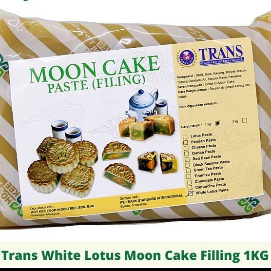 

Adlian Mooncake Paste White Lotus Filling Mooncake 1Kg Isian Mooncake