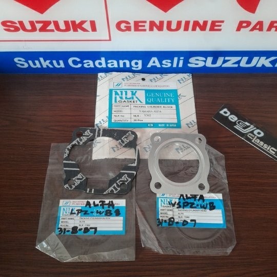 gasket packing paking perpak cylinder head kop blok seal oring top set topset kit YAMAHA ALFA SIGMA 