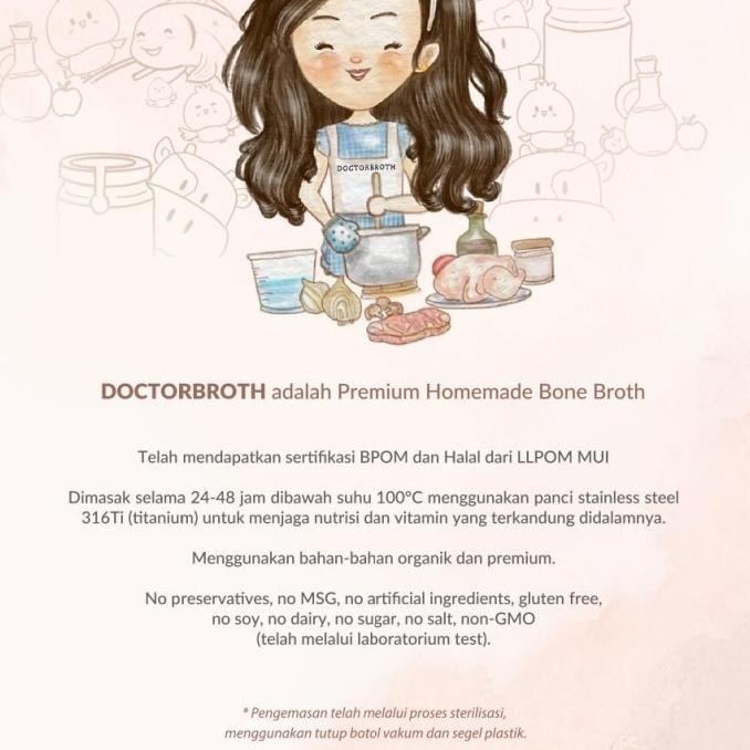 

Doctor Broth - Chicken Bone Broth Premium (Bening) KALDU AYAM/ MPASI TRS