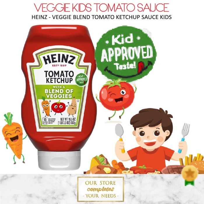 

Heinz No Sugar Tomato Sauce Ketchup Heinz Kids Veggie Blend