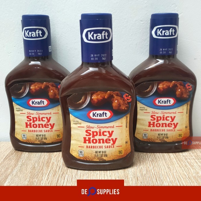 

Kraft Spicy Honey Barbecue Sauce 510Gr - Saus Bbq Grill Steak Ribs Usa