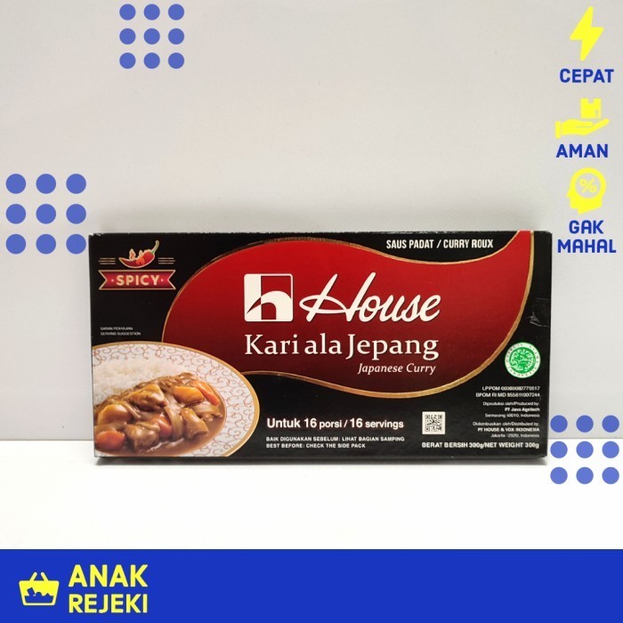 

Curry Spicy Saus Kari Ala Jepang House 300Gr - Bumbu Kari Sauce Japan