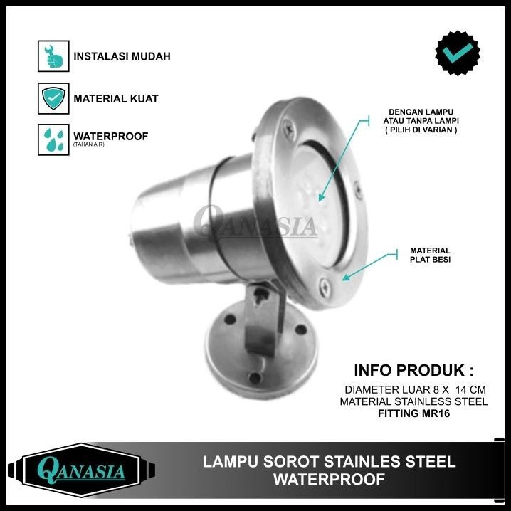 LAMPU SOROT LED LAMPU TAMAN WATERPROOF SPOTLIGHT STAINLESS OUTDOOR