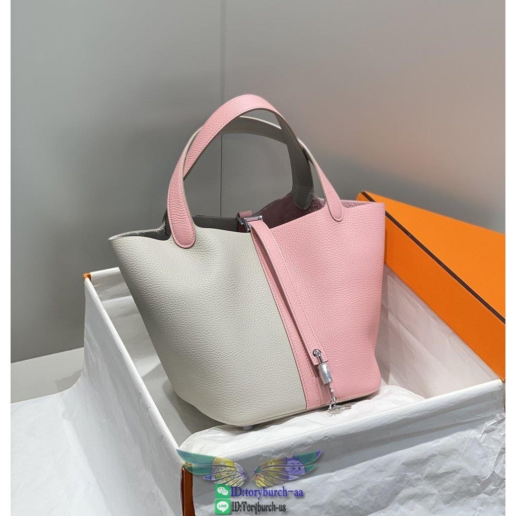 Togo Herme* picotin 22cm slouchy bucket handbag handmade stitch with studded feet