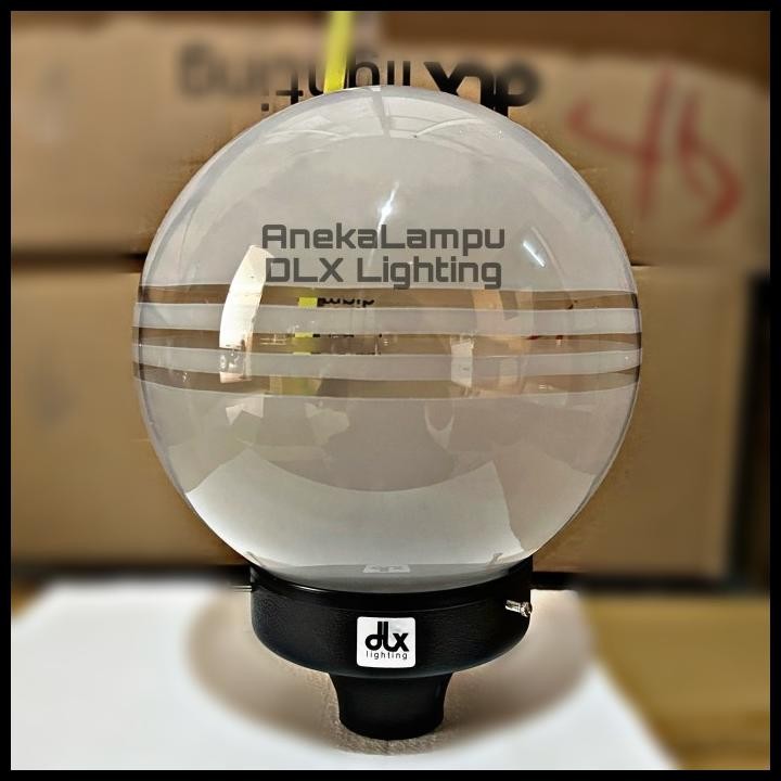 LAMPU TAMAN TFP 1/3 DLX LIGHTING PILAR KACA BULAT BOLA FROSTED