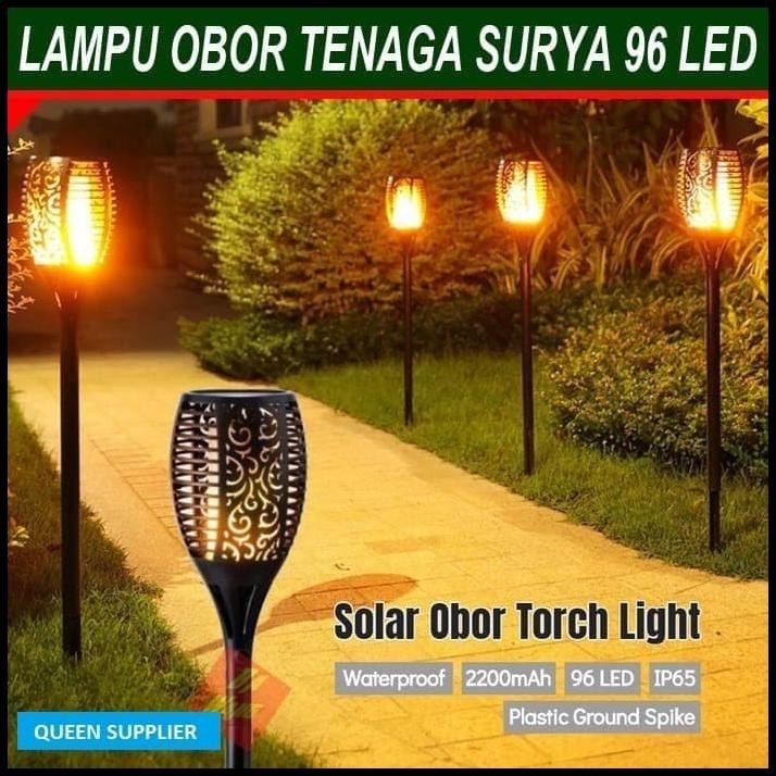 LAMPU TAMAN OBOR TENAGA SURYA LAMPU HIAS TAMAN MODEL OBOR LAMPU OBOR