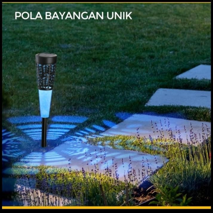 LAMPU TAMAN SOLAR 2 IN 1 MODE CAHAYA KUNING + RGB XF01 LAMPU TAMAN