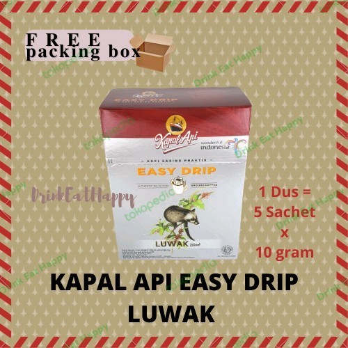 

Kapal Api Easy Drip Luwak Blend Kopi Bubuk