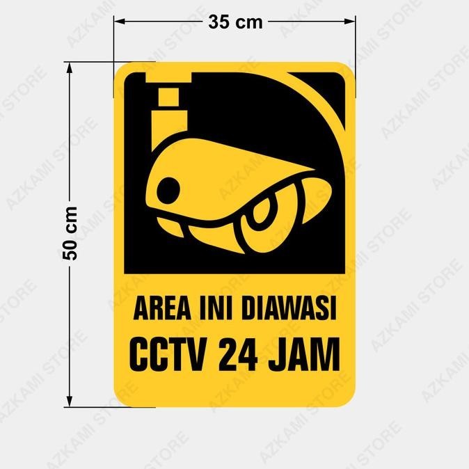 

Rambu Diawasi Cctv 24 Jam 35Cm X 50Cm Plat Alumunium