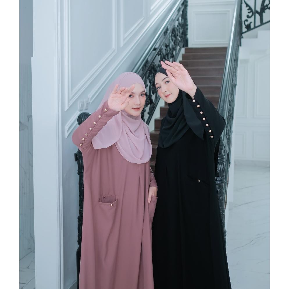 Gamis Abaya Remaja Hitam Jatblack Tuey Baju Dress Remaja Kekinian Gamis Abaya Remaja