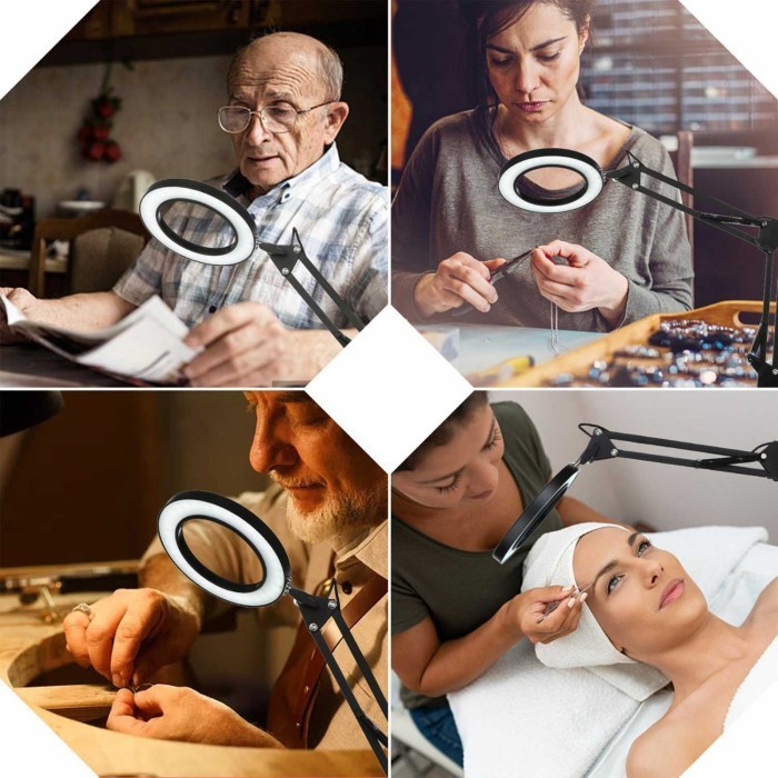 

TaffLED Lampu Baca LED Klip Kaca Pembesar 8x Tri Color 12W 1200lm