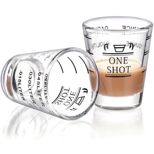 Gelas Kopi Double Shot Espresso 60ML Gelas Takar Gelas Ukur Sloki Shot Shooter Mini Kaca Beling Meas