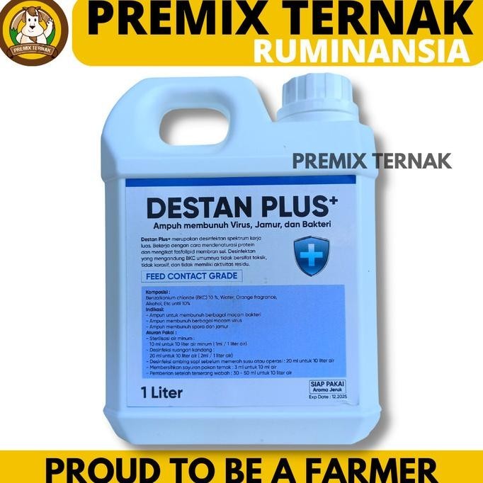 DESINFEKTAN KANDANG DESTAN PLUS 1 LITER - DISINFEKTAN BKC 10%