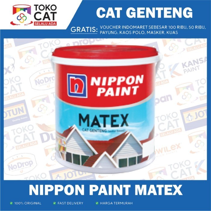 Cat Genteng | Nippon Paint Matex Genteng Putih / Warna 2.5 L | Kemasan Galon