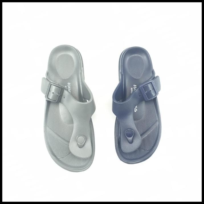 E6195BM JELLY SANDAL PRIA JEPIT LUOFU SANDAL COWOK JAPIT KARET IMPORT