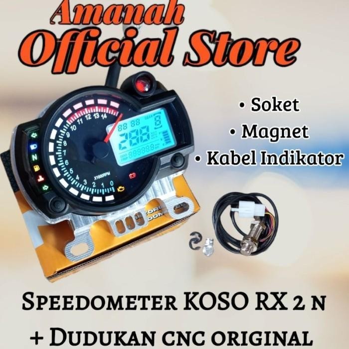 Speedometer digital rpm bensin spido bulat cb100 rx king japstyle Import Premium