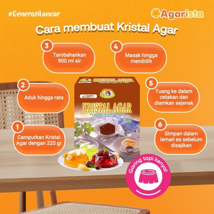 

KRISTAL AGAR TEPUNG AGAR-AGAR DENGAN JELLY PLAIN K01