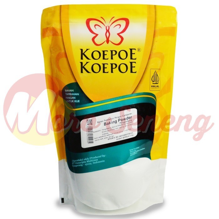 

Baking Powder 1 kg Kupu Kupu Koepoe Koepoe Pouch 1kg K01
