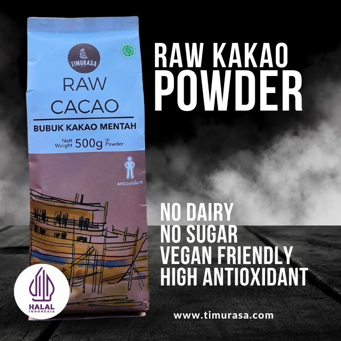 

Bubuk Cokelat Timurasa - Raw Cacao Powder 500g Asli Kakao -UEENAK K01