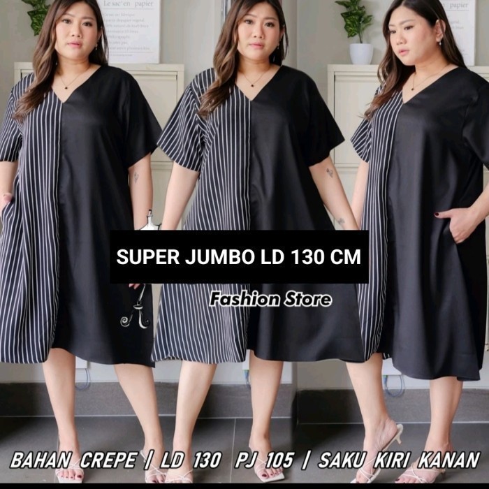 SUPER JUMBO DRESS- DASTER- LD 130 CM TUNIK BUMIL XXXL HSR DST K01