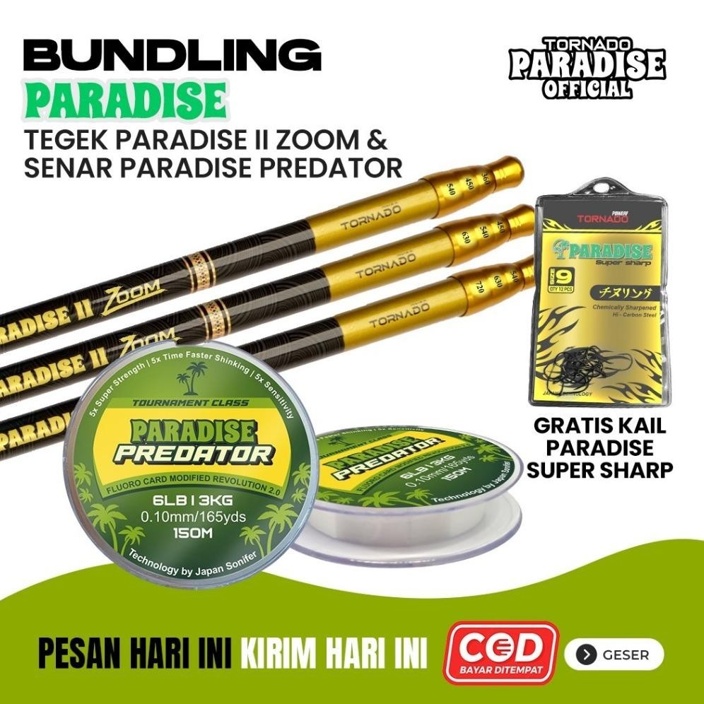 Paradise Tegek Zoom Paradise II X Senar Mono Paradise Predator Free Kail (Limited Set Pancing)